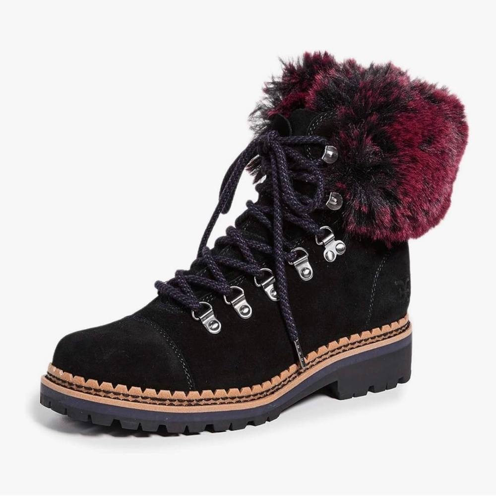 Like new! SAM EDELMAN BOWEN BOOTS SZ8
Black/ Raspberry wine